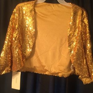 Gold Glittery Shrug